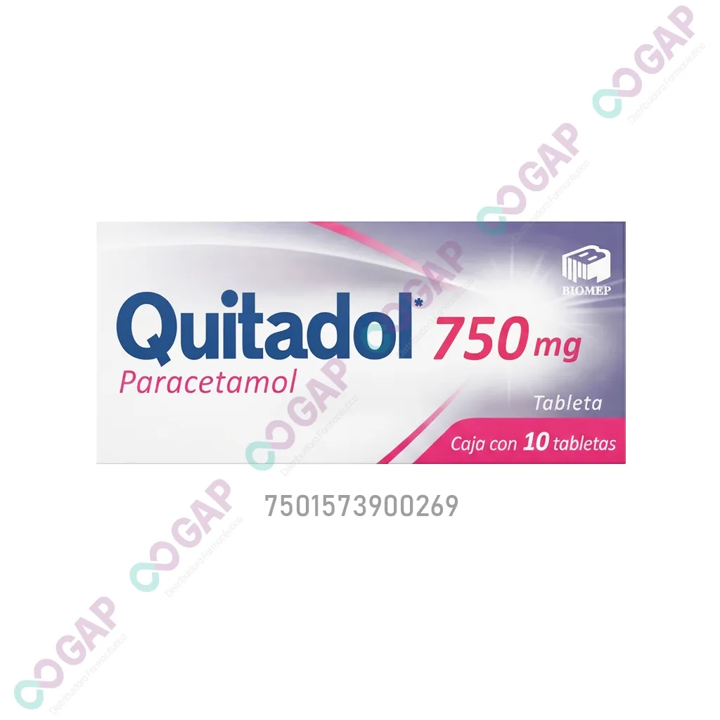 GE PARACETAMOL QUITADOL 750 MG 10  TABLETAS