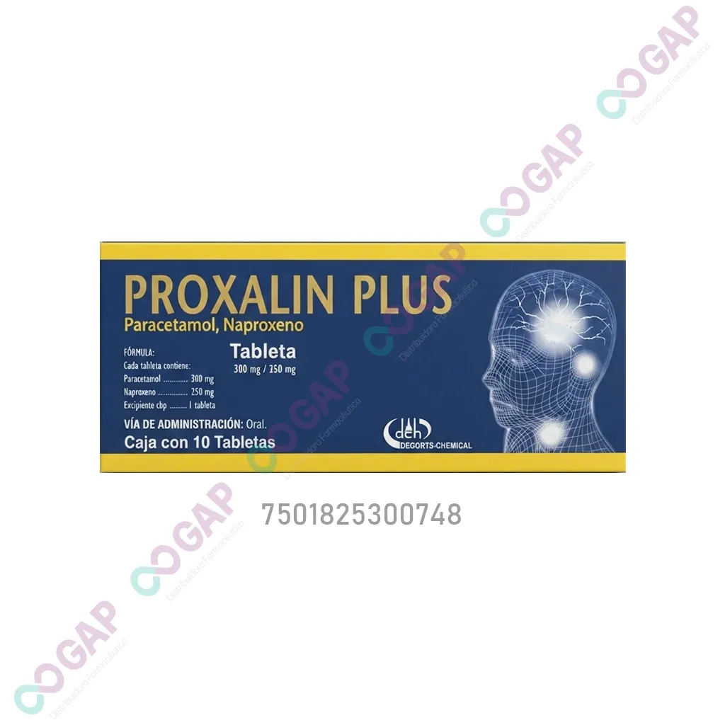 GE NAPROXENO/PARACETAMOL 300MG/250MG C/10 TAB PROXALIN PLUS