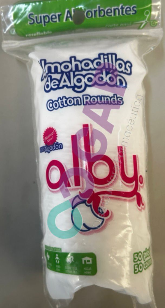 ALMOHADILLAS DE ALGODON ALBY PADS C/50 PZAS
