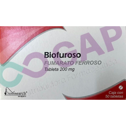 GE FUMARATO FERROSO 200MG C/ 50 TAB BIOFUROSO