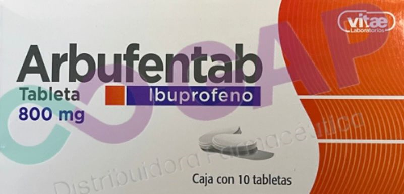 GE IBUPROFENO ARBUFENTAB 800 MG 10 TABLETAS