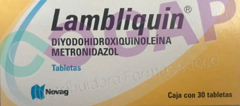 METRONIDAZOL/DIYODOHIDROXIQUINOLEINA LAMBLIQUIN 30 TABLETAS