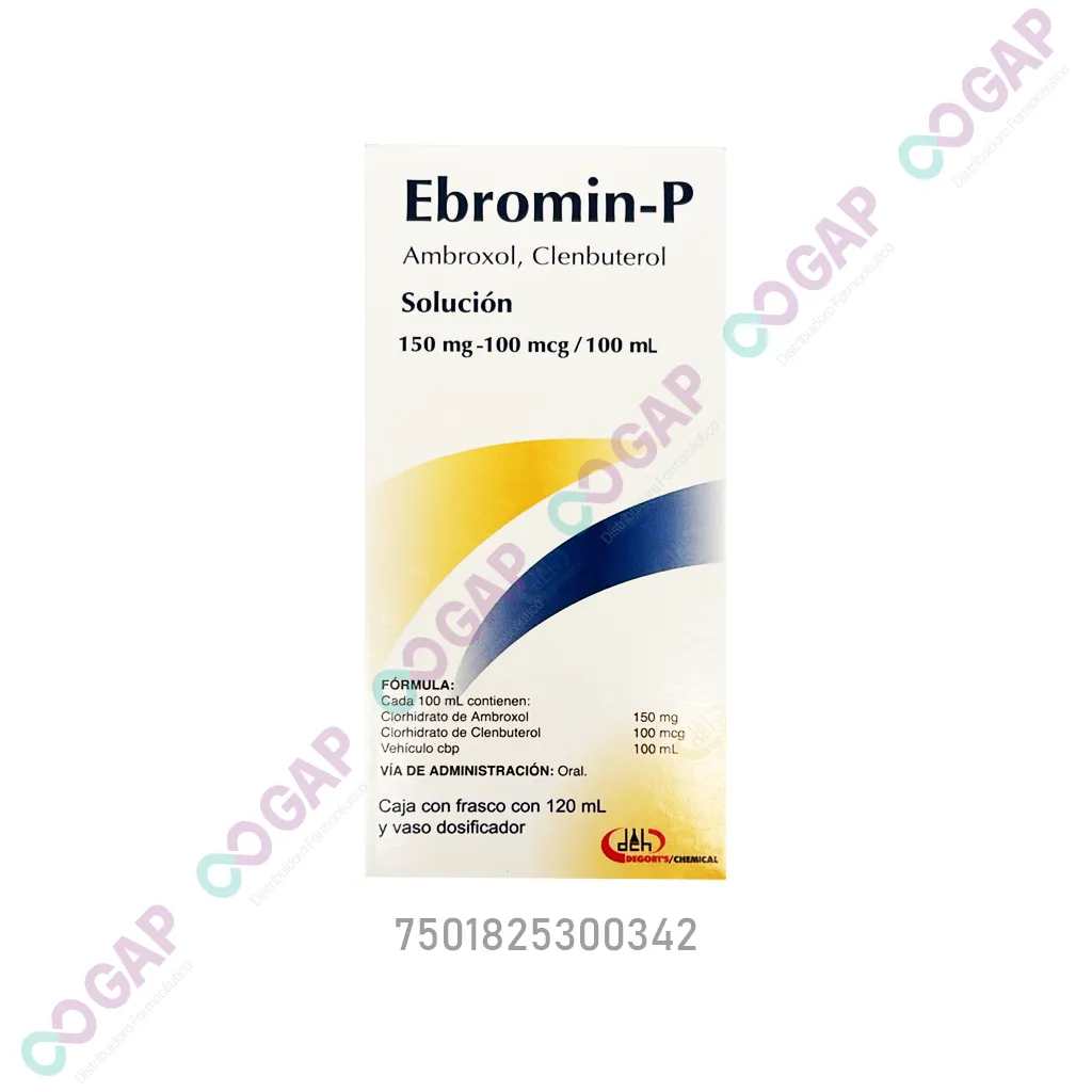 GE AMBROXOL/CLENBUTEROL EBROMIN-P SOL 150/100MG 100 ML