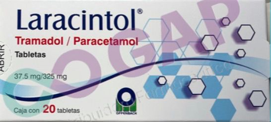 GE TRAMADOL/PARACETAMOL LARACINTOL 37.5/325MG 20 TABLETAS
