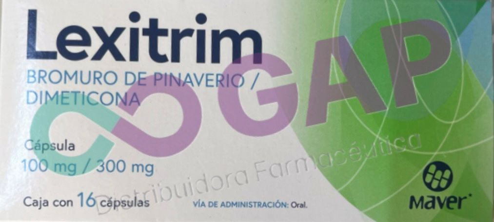 GE BROMURO DE PINAVERIO/DIMETICONA LEXITRIM 100/300MG 16 CAPS