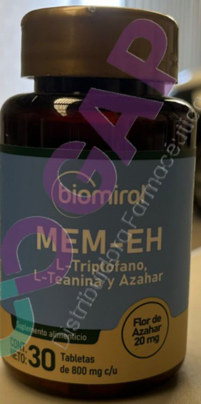 MEM-EH LTRIPTOFANO/L-TEANINA/AZAHAR 800 MG 30 TABLETAS