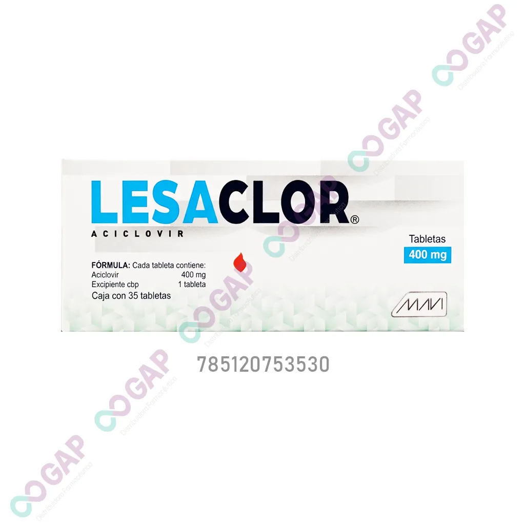 ACICLOVIR, LESACLOR 35 TABLETAS, 400 MG
